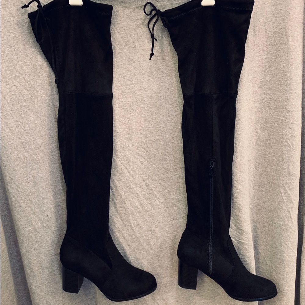 New- Never Worn, Black Thigh High Suede Boot